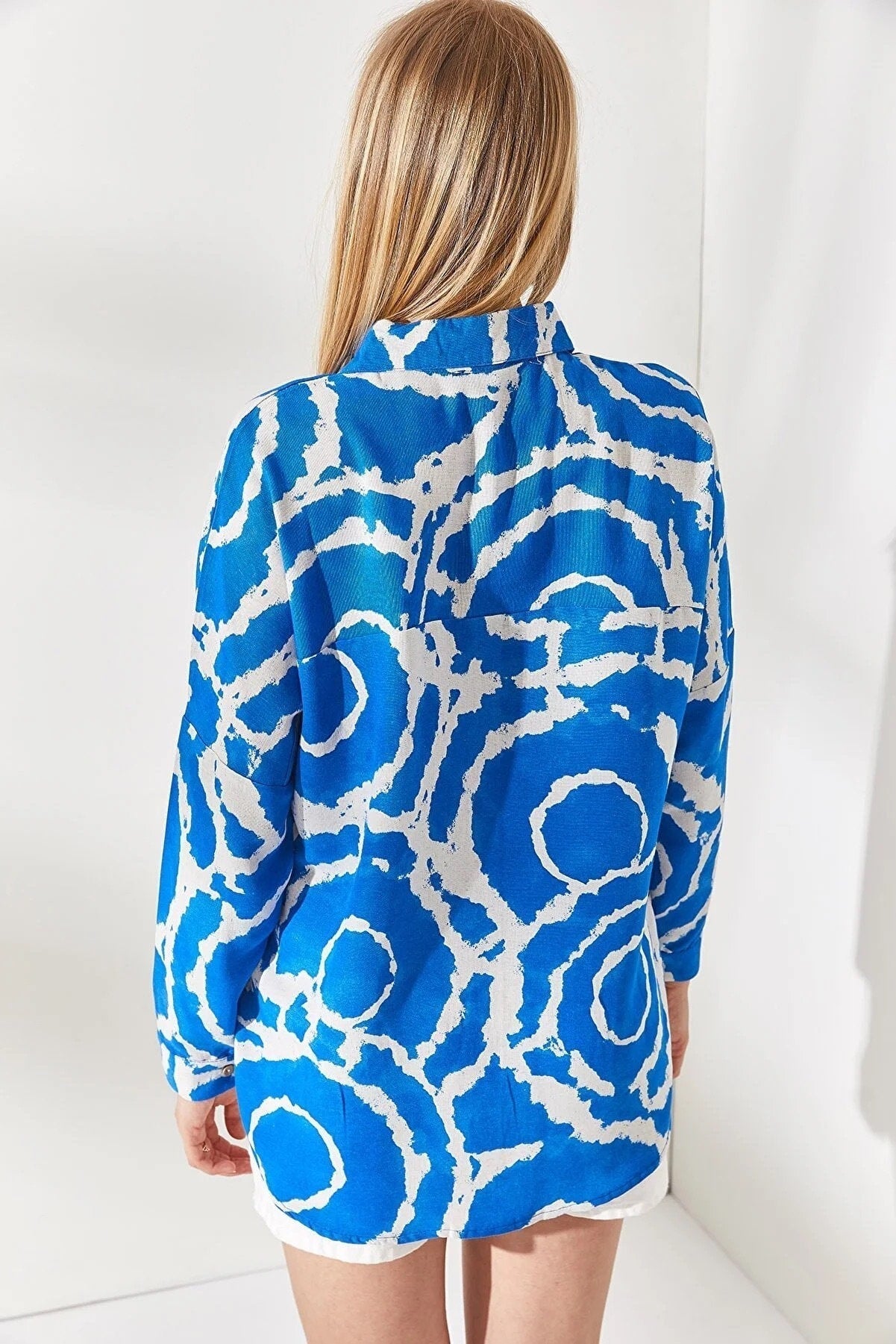 Lola Azure Dream Linen Blend Blouse