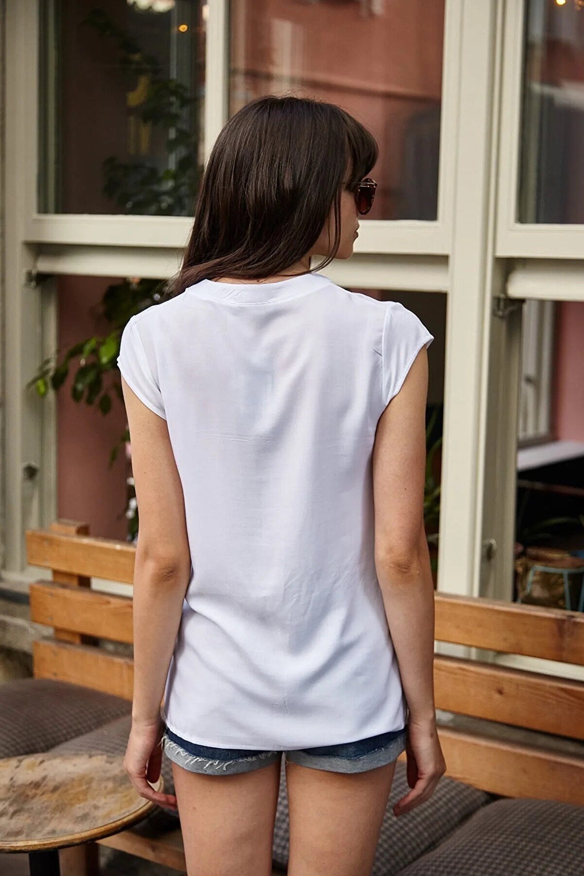 Essential Black Short Sleeve Button-Down Shirt