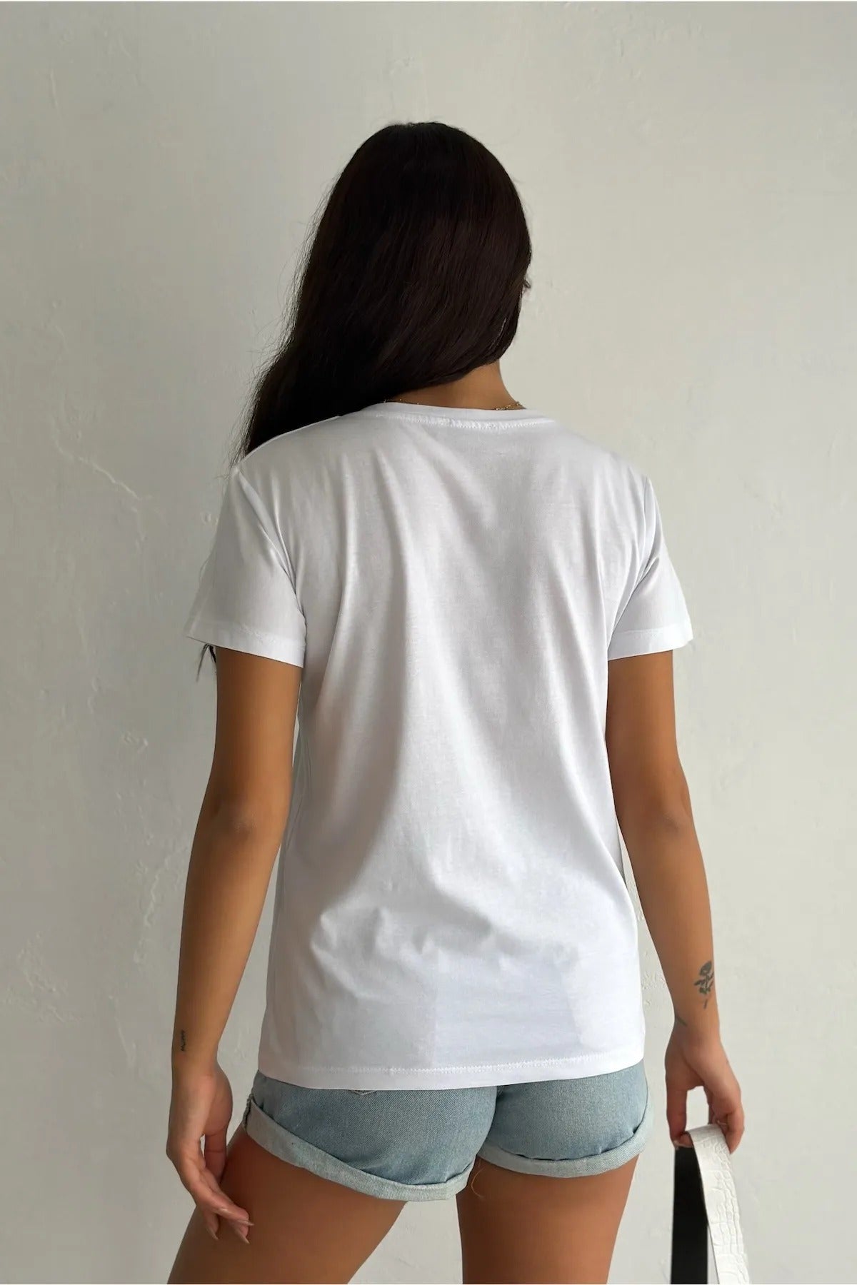 Tilda Cactus Floral Sequin Cotton T-Shirt - White