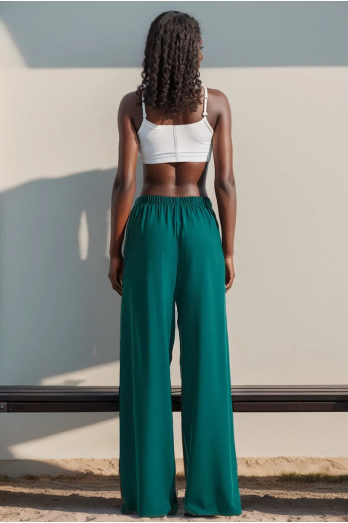 Grace Emerald Green Wide Leg Pants