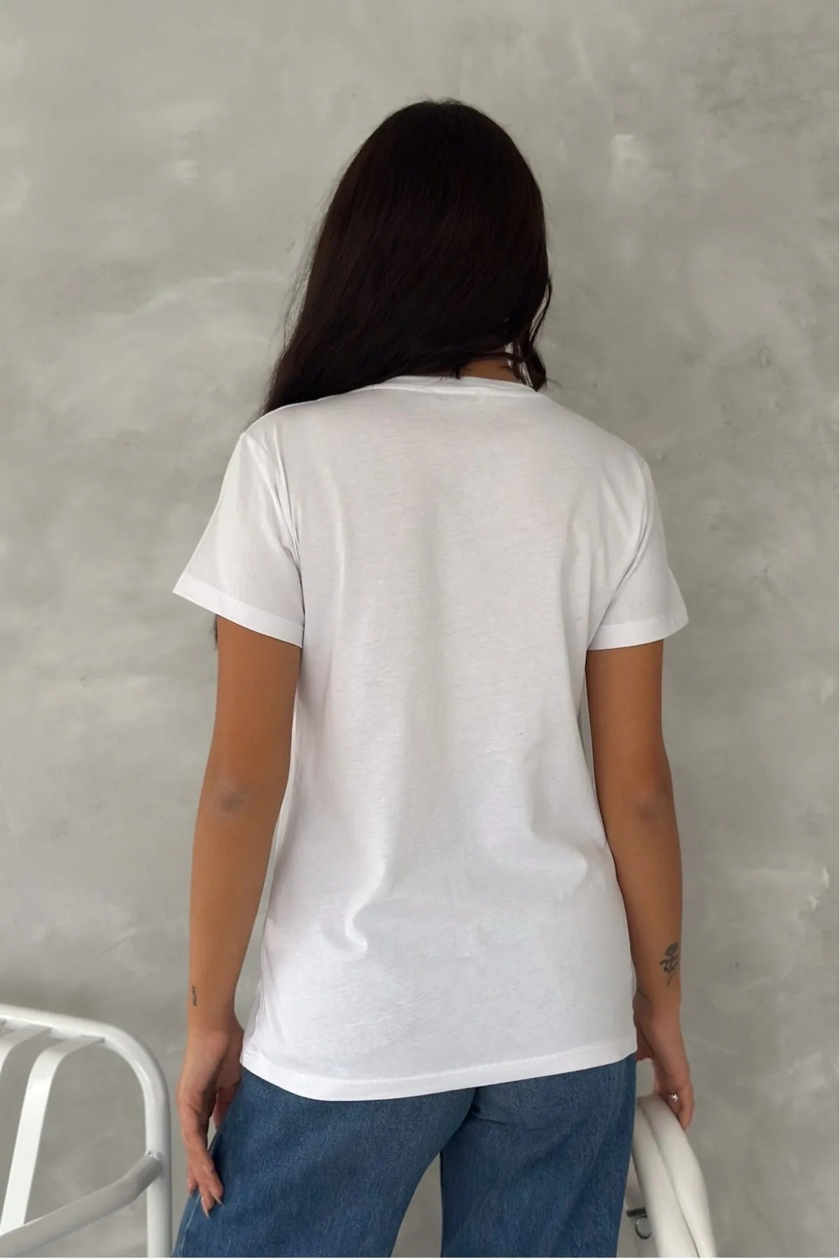 Tilda White Elephant Sequin Cotton T-Shirt