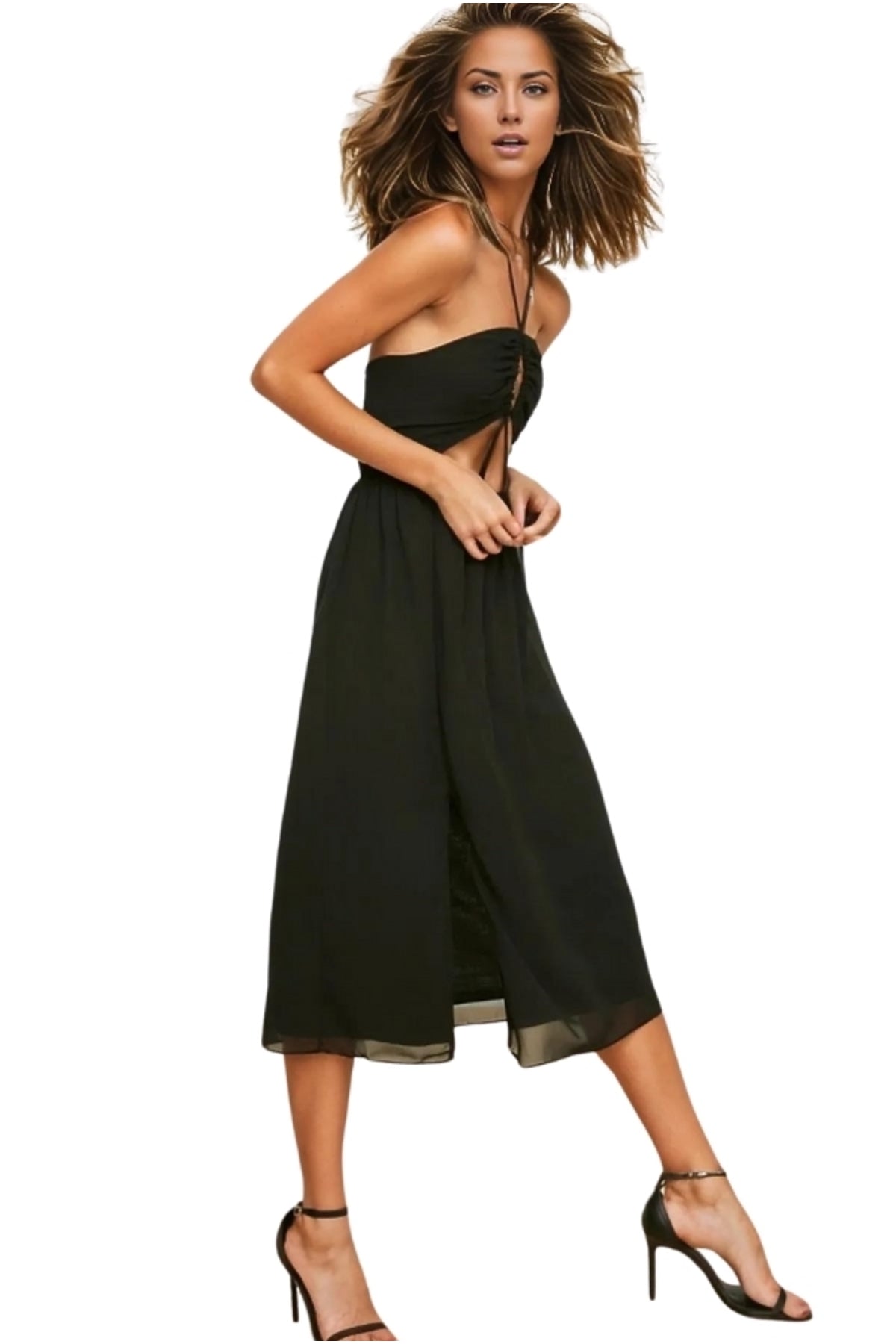 Millie Women's Strappy Party Dress - Black