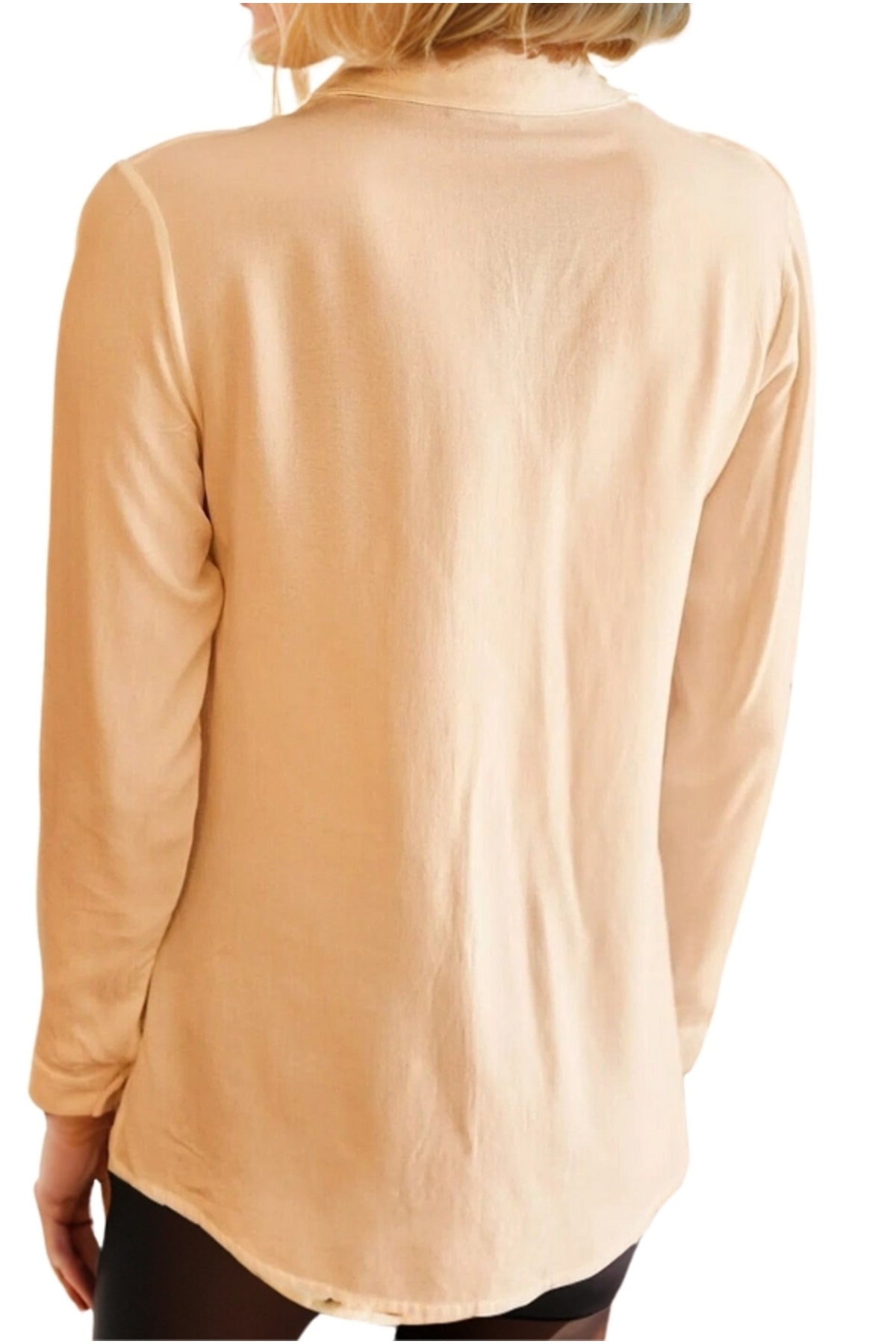 Diana Women's Viscose Classic Button-Up Shirt - Ecru