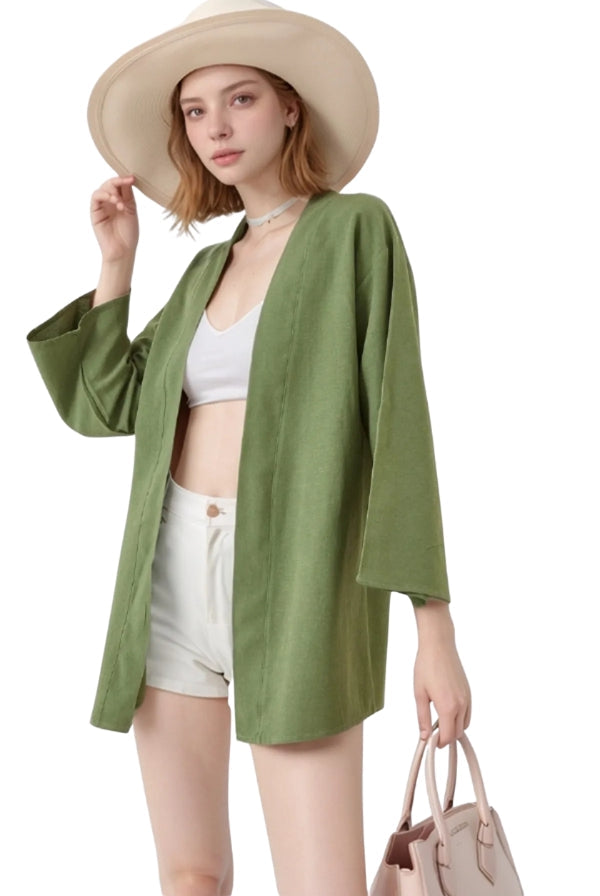 Patricia Cream Linen Kimono