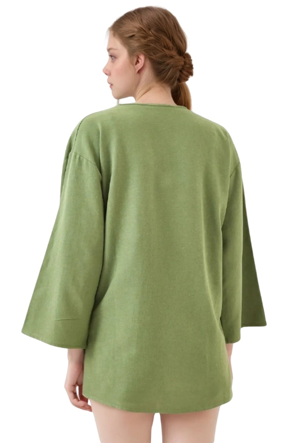 Patricia Cream Linen Kimono