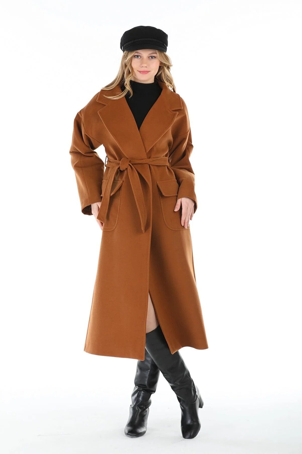 Gray Wool Long Coat