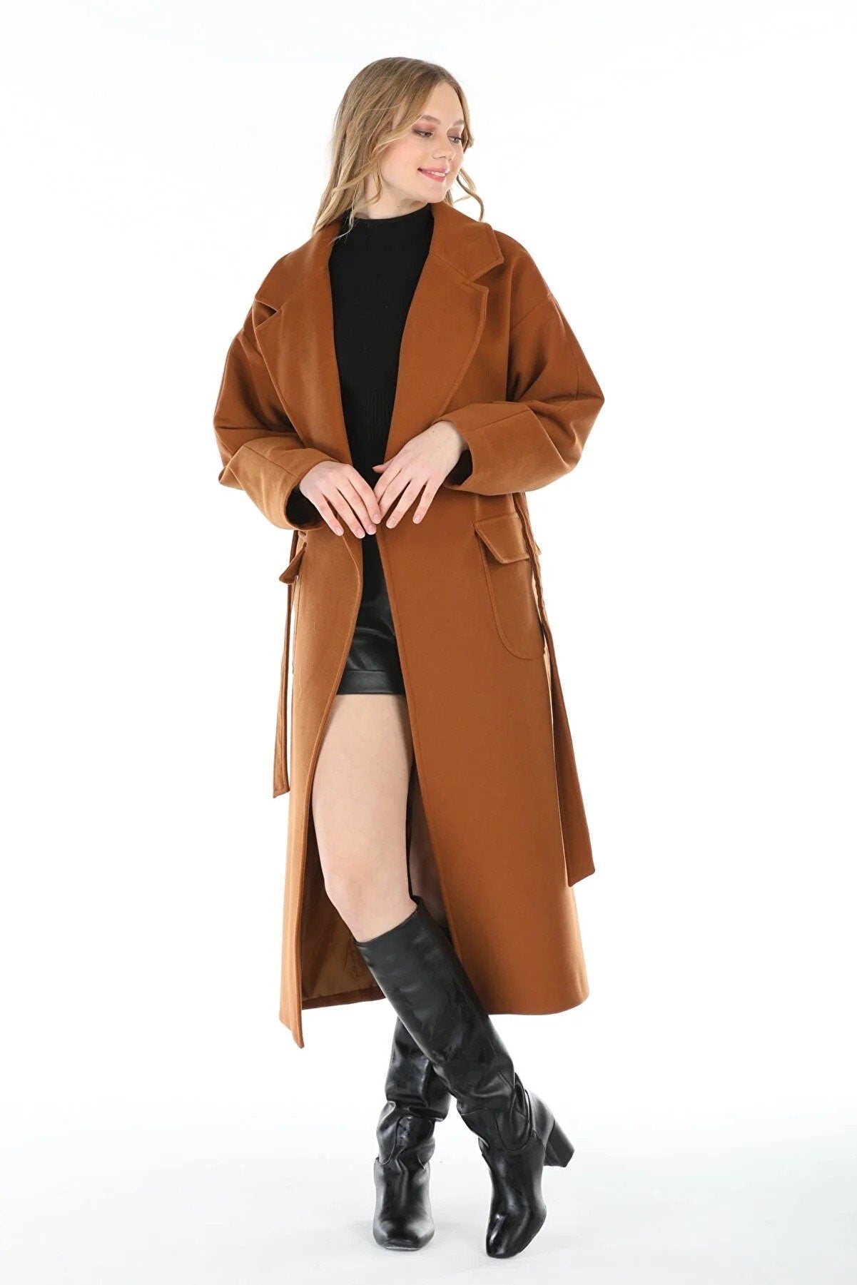Gray Wool Long Coat