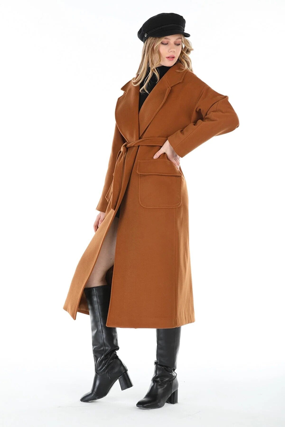 Gray Wool Long Coat
