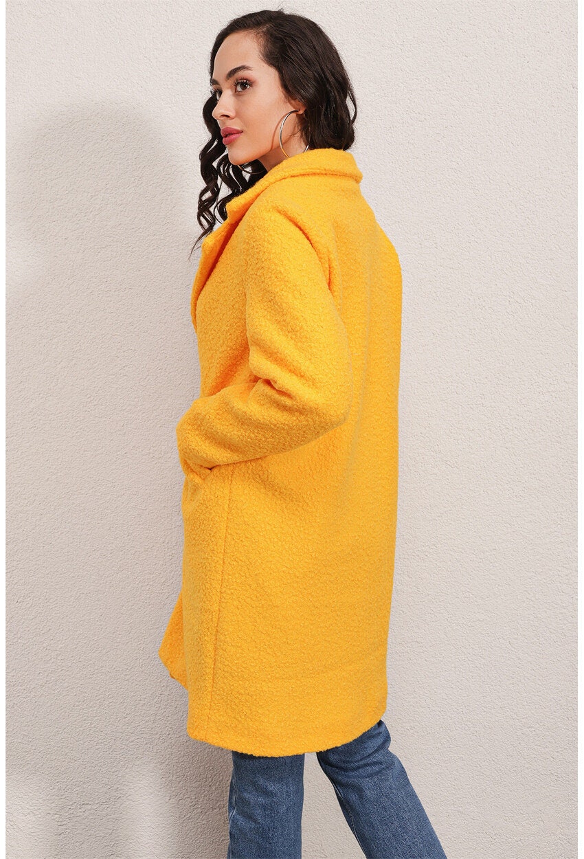 Orange Teddy Overcoat