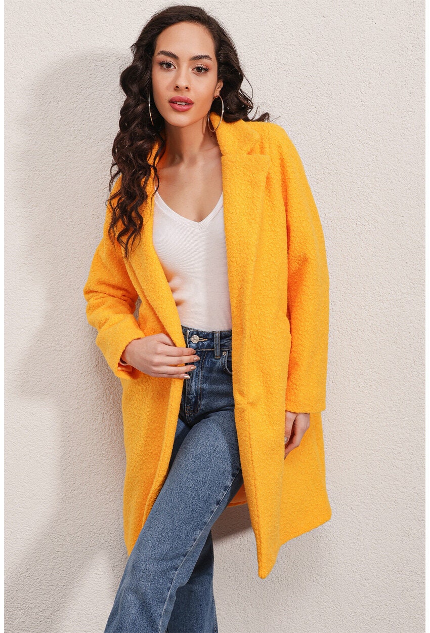 Orange Teddy Overcoat
