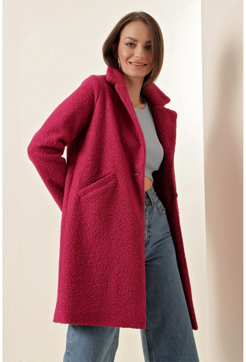 Orange Teddy Overcoat