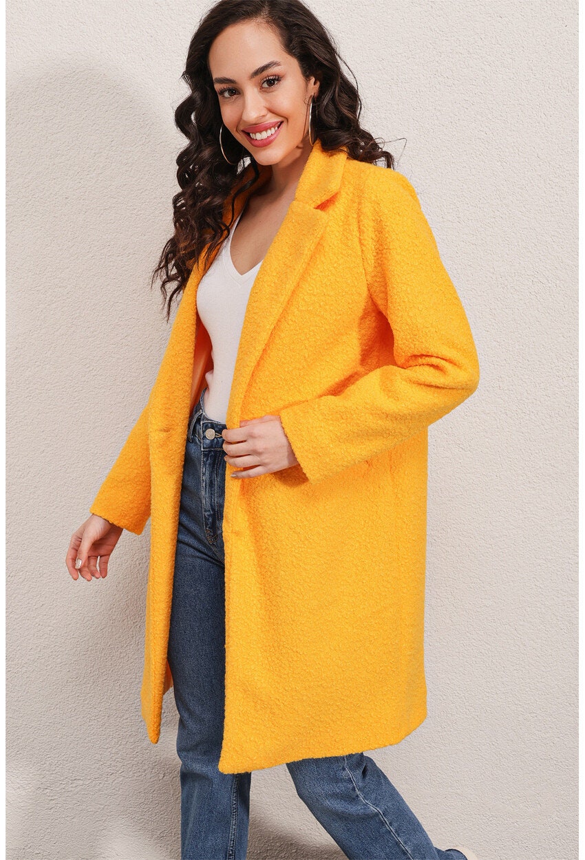 Orange Teddy Overcoat