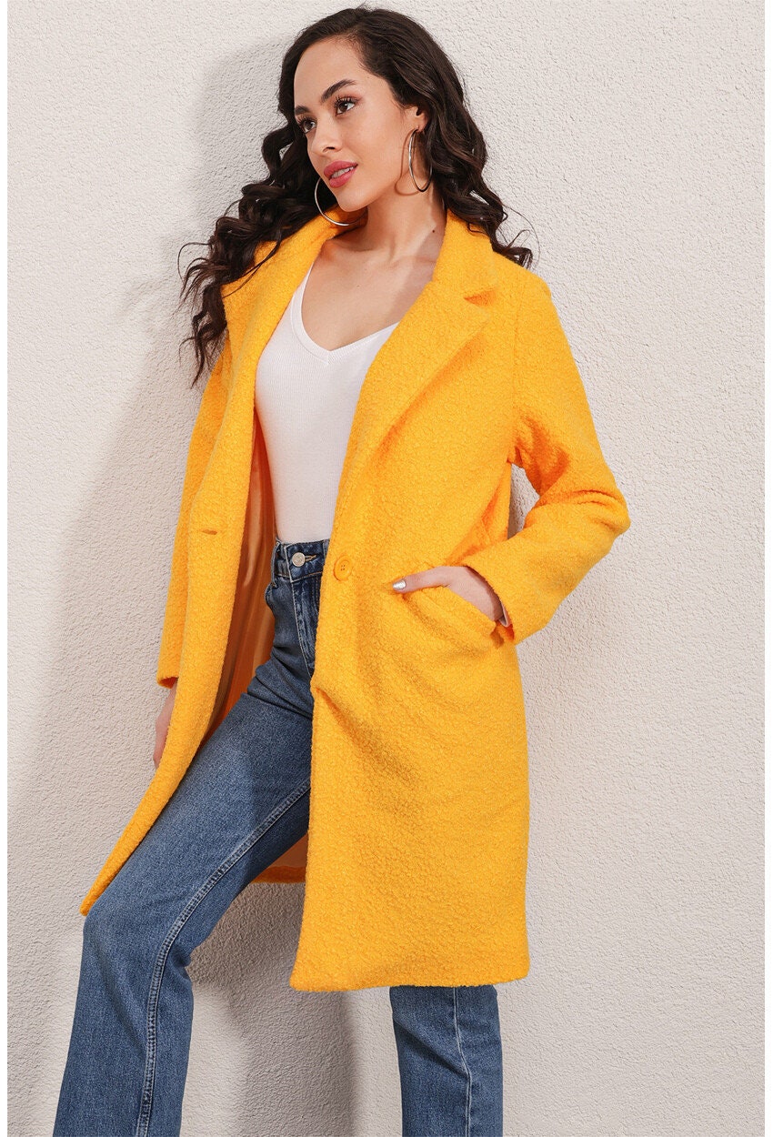 Orange Teddy Overcoat