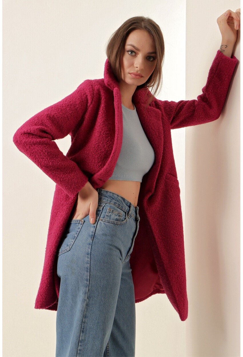Orange Teddy Overcoat