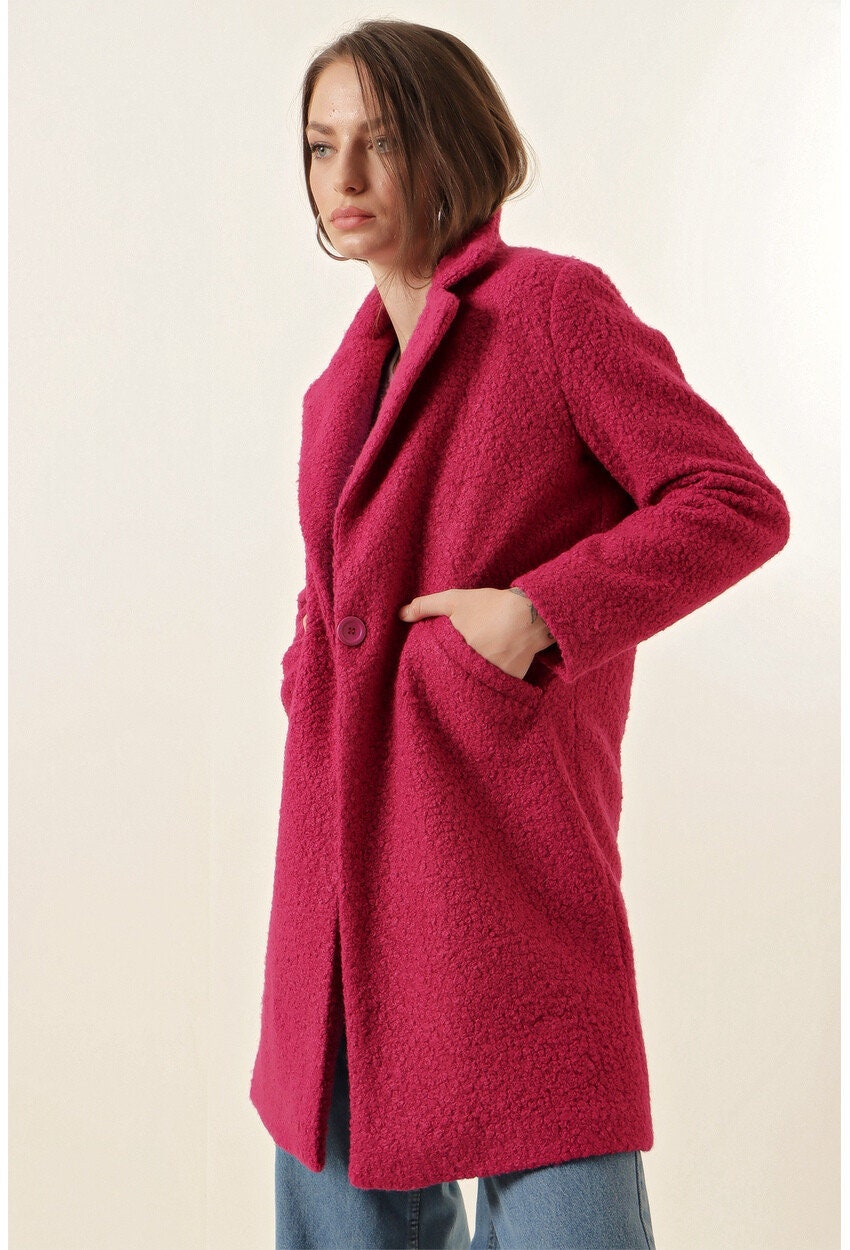 Orange Teddy Overcoat