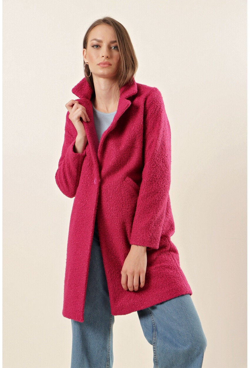 Orange Teddy Overcoat