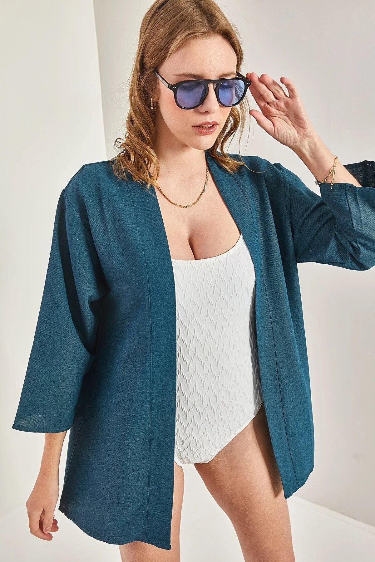 Patricia Cream Linen Kimono