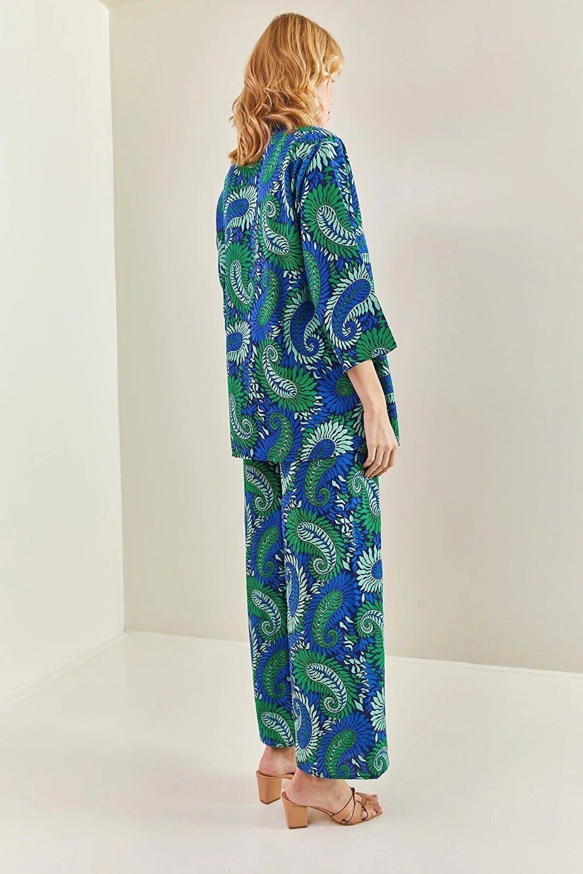 Patricia Red Paisley Linen Kimono Cardigan