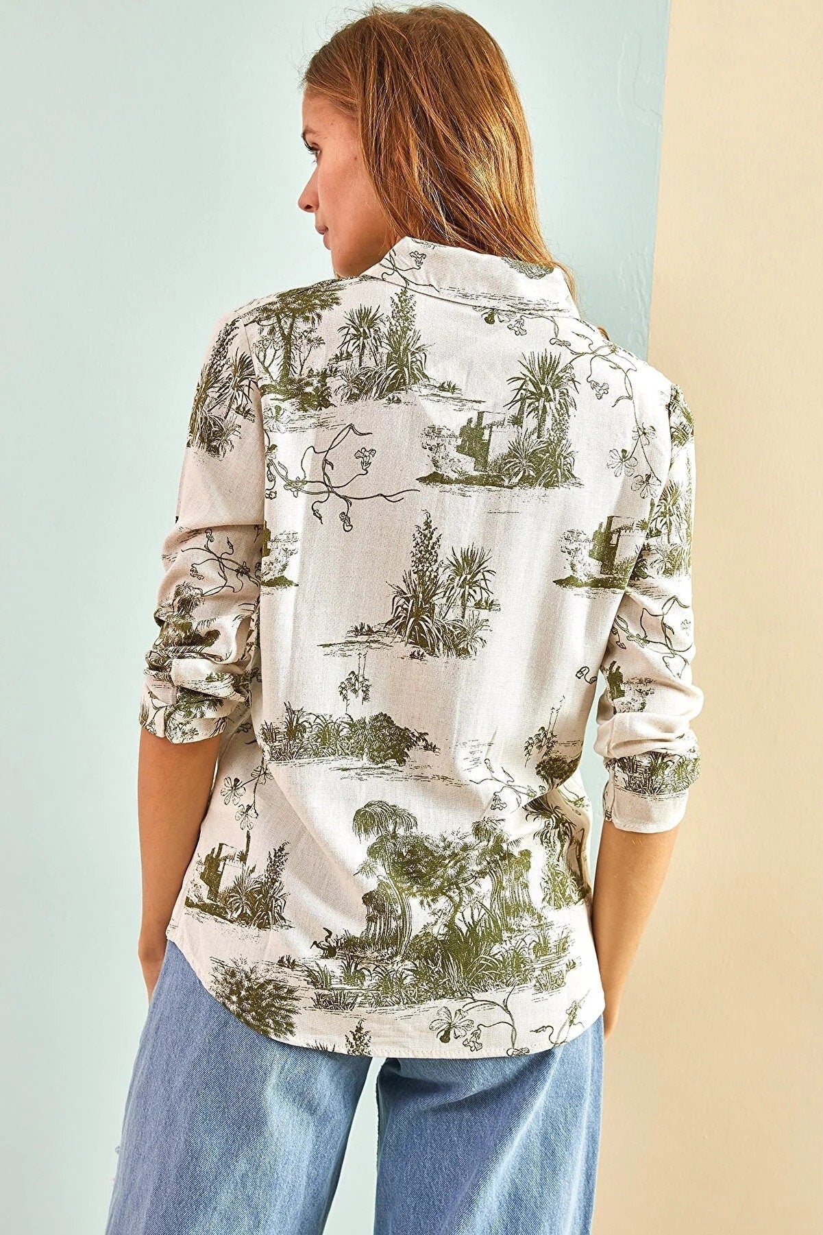 Sophia Green Vintage 1970s Landscape Designer Button-Down Shirt