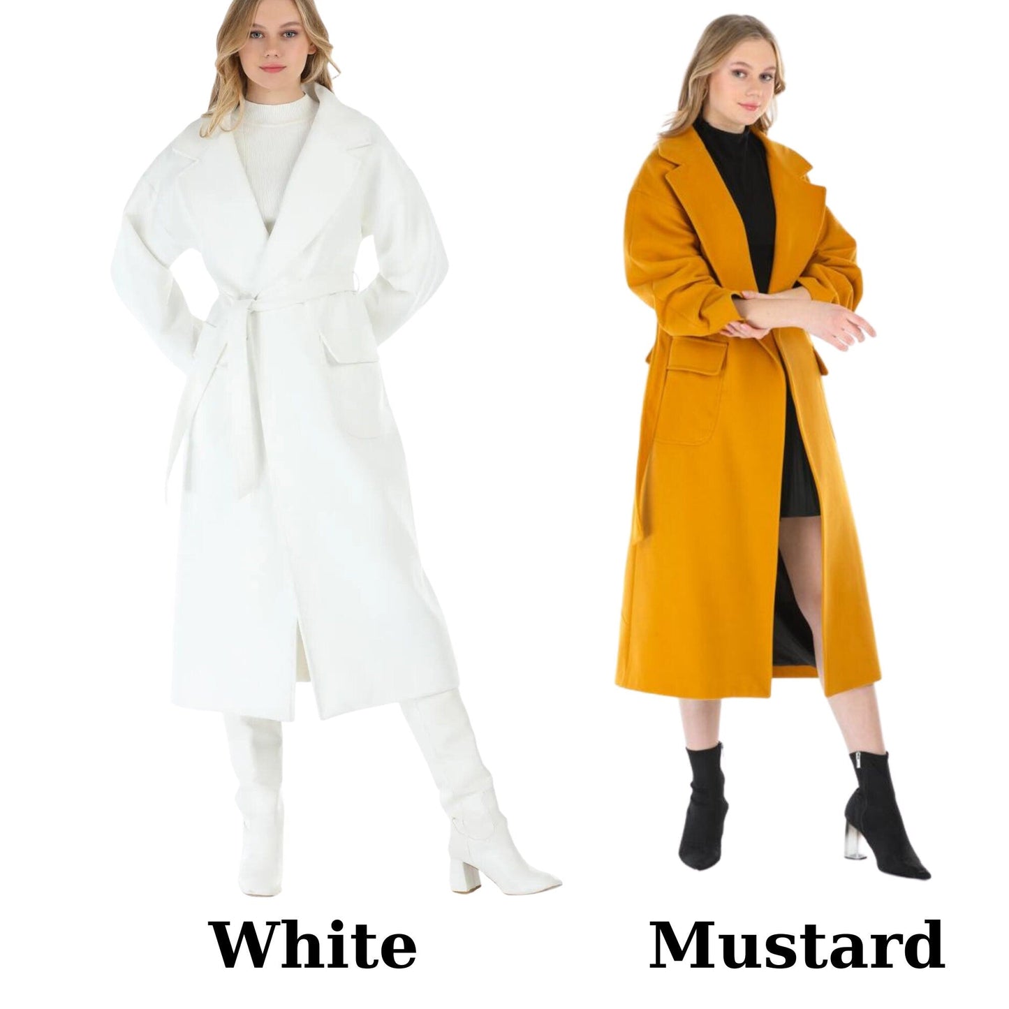 Gray Wool Long Coat