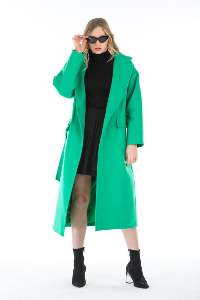 Gray Wool Long Coat