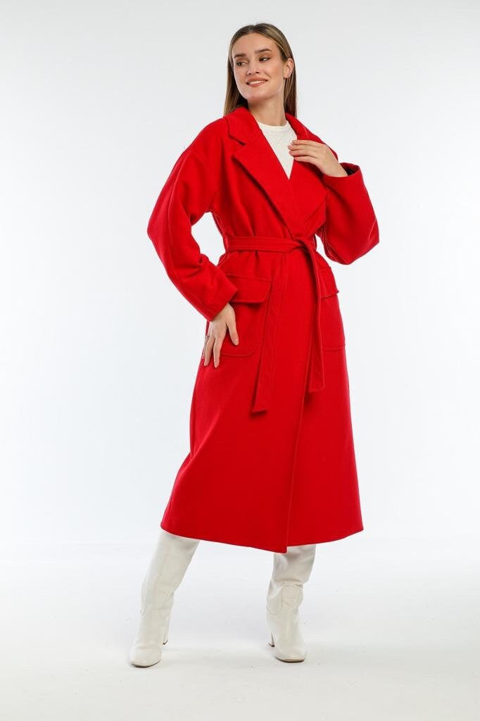Gray Wool Long Coat