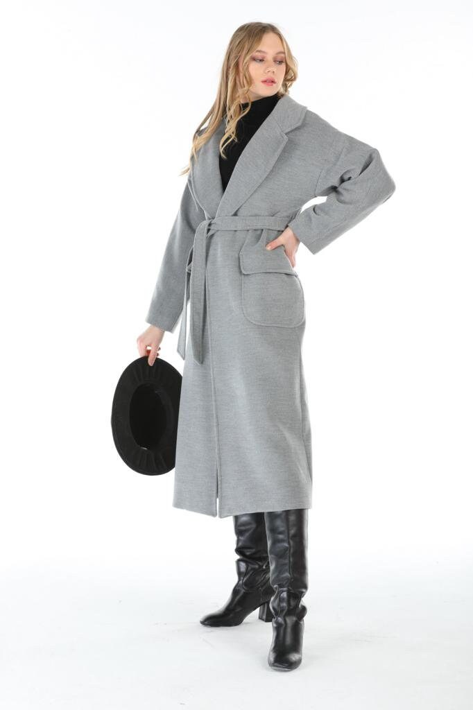 Gray Wool Long Coat