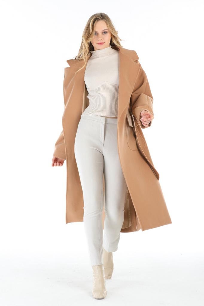 Gray Wool Long Coat