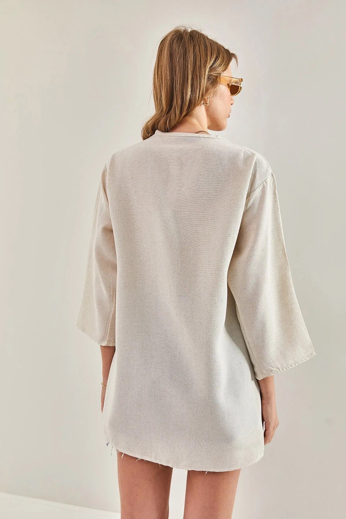 Patricia Cream Linen Kimono