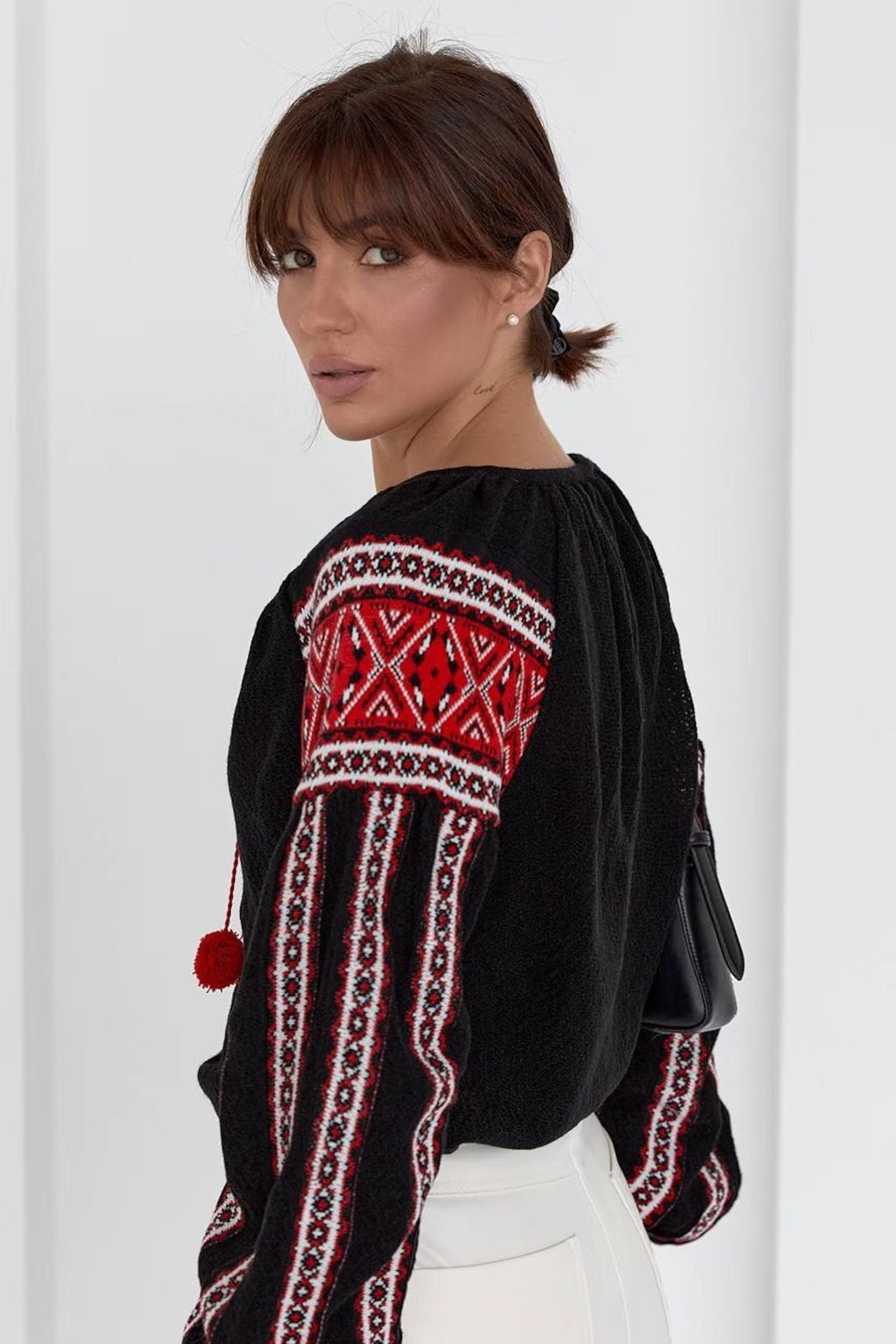 Embroidered Knitted Ukrainian Blouse