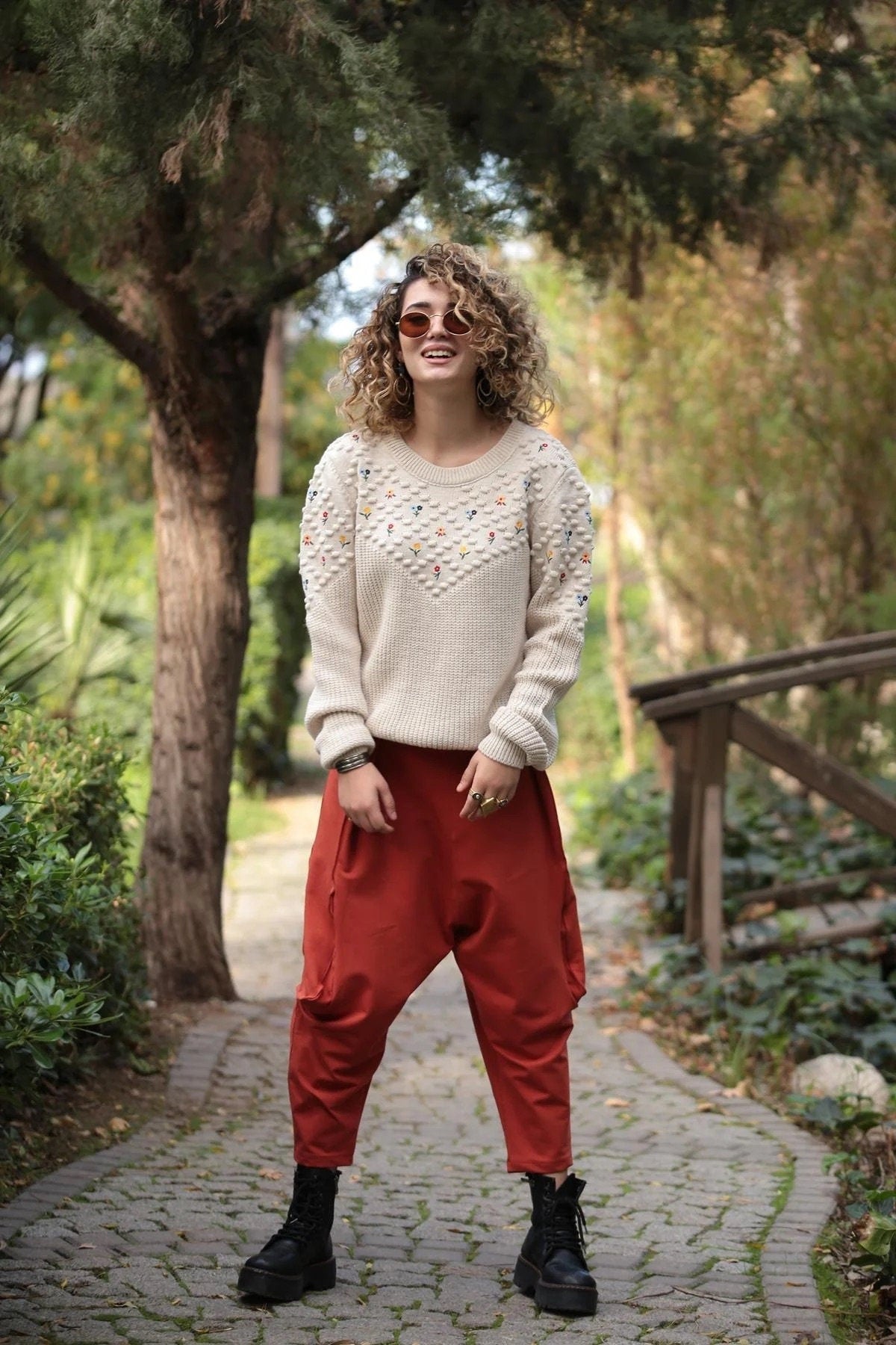 Embroidered Knit Sweater