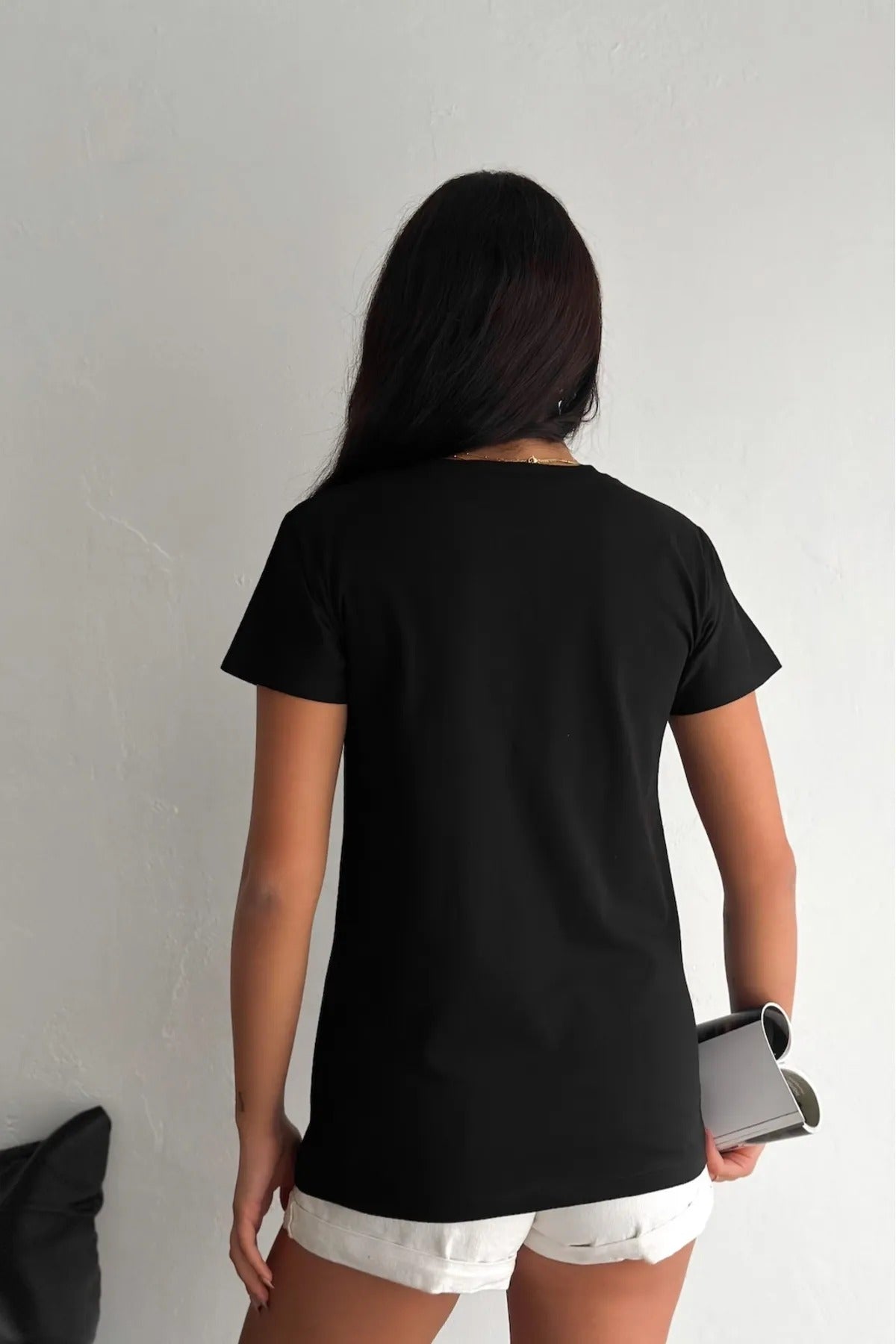 Tilda Bicycle Sequin Cotton T-Shirt - Black
