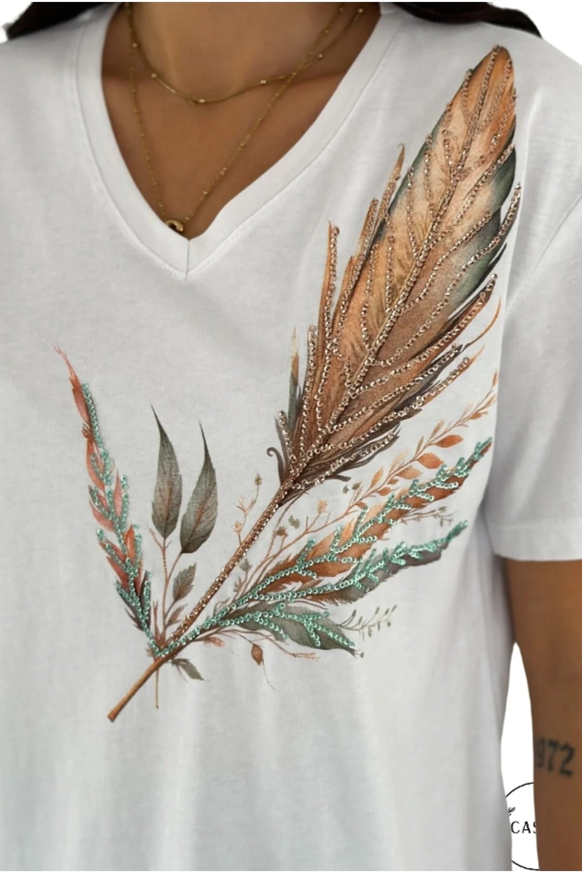 Tilda White Floral Embroidered Cotton T-Shirt