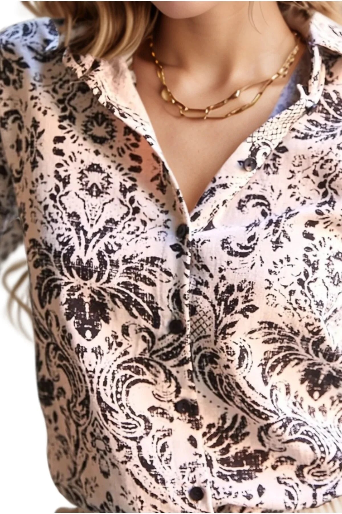 Beverly Black Floral Short Sleeve Button-Down Shirt