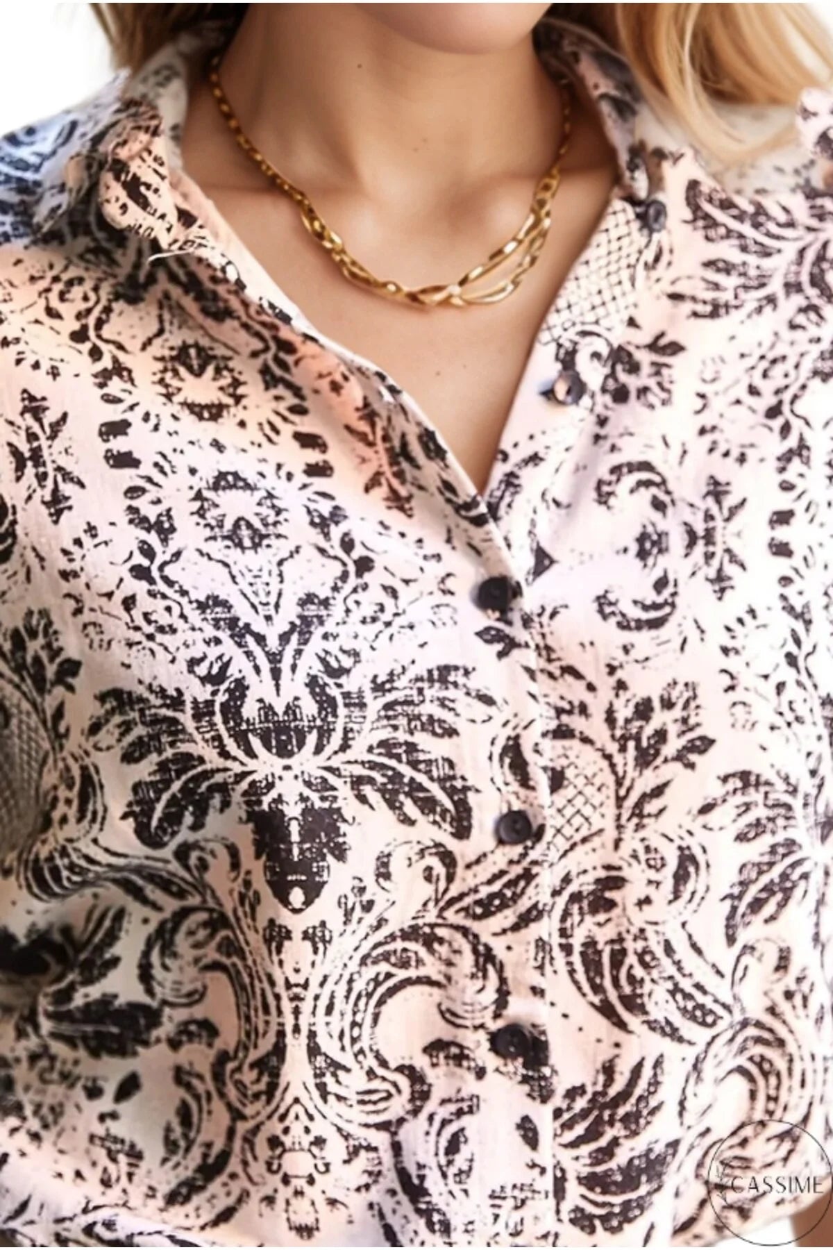 Beverly Black Floral Short Sleeve Button-Down Shirt